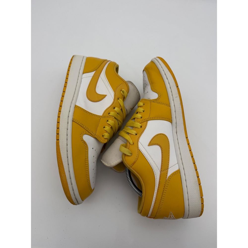Nike Air Jordan 1 Low Pollen Yellow White Sneakers 553558-171 Mens 10.5 - Picture 6 of 8